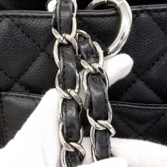 CHANEL Black Caviar Leather Tote Bag - Picture 10 of 16